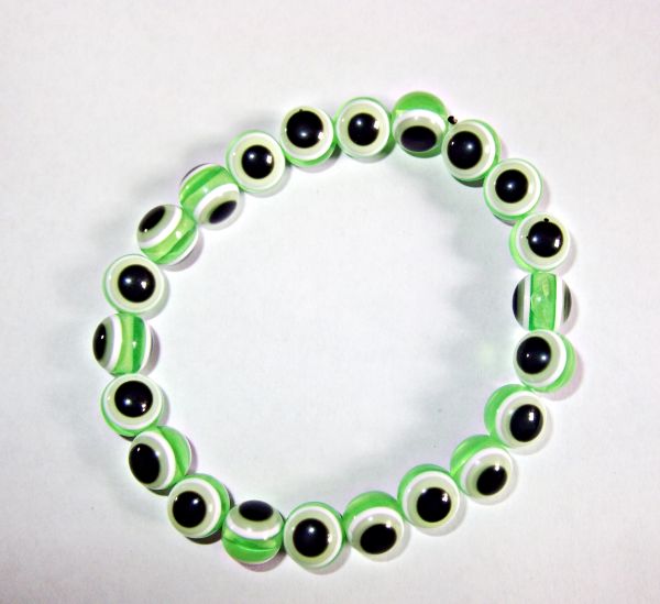 Pulseira olho grego verde